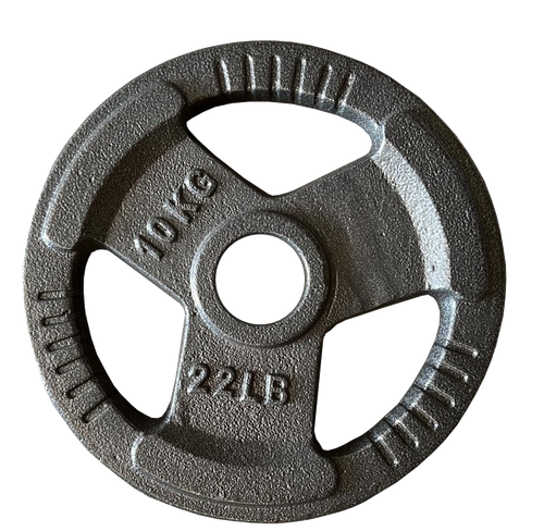 10kg Olympic Solid Cast Iron Hammertone Weight Plate 50mm Free Weights Disc Gym