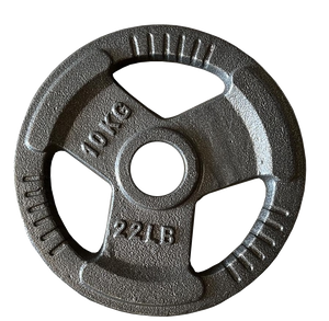 10kg Olympic Solid Cast Iron Hammertone Weight Plate 50mm Free Weights Disc Gym