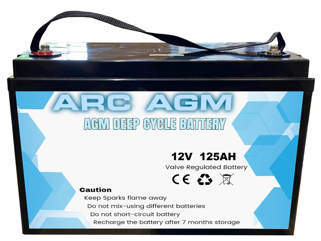 NEW 125AH AGM 12V Deep Cycle DRY BATTERY SEALED PORTABLE POWER DUAL FRIDGEBOATS