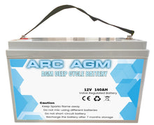 Load image into Gallery viewer, NEW 140AH AGM 12V Deep Cycle DRY BATTERY SEALED PORTABLE POWER DUAL FRIDGEBOATS