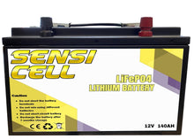 Load image into Gallery viewer, 140Ah 12V LiFePO4 Lithium Iron Deep Cycle Battery Rechargable Replace AGM Battery