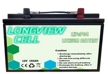 Load image into Gallery viewer, 150Ah 12V LiFePO4 Lithium Iron Deep Cycle Battery Rechargable Replace AGM
