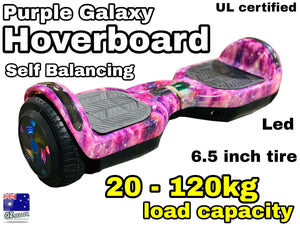 Brand New 6.5" Self Balancing Electric Scooter Hoverboard Skateboard Smart 2 Wheel Purple Galaxy