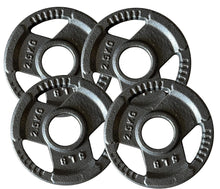 Load image into Gallery viewer, 4 X 2.5kg Olympic Solid Cast Iron Hammertone Weight Plate 50mm Free Weights Disc