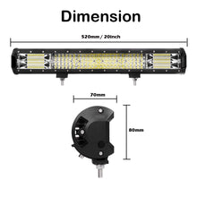 Load image into Gallery viewer, 20 inch Philips LED Light Bar Quad Row Combo Beam 4x4 Work Driving Lamp 4wd
