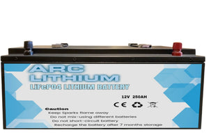 12V 250Ah Lithium Ion Battery LiFePO4 Deep Cycle Rechargable Solar Camping 4wd