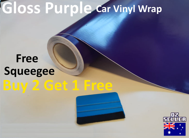 BUY 2 Rolls Get 1 FREE Gloss Purple Car Vinyl Wrap FilmAir Release Bubble Free Decal Sticker Roll For Full Car