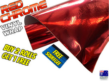 Load image into Gallery viewer, BUY 2 Rolls Get 1 FREE RED CHROME Car Vinyl Wrap Film  Air Release Bubble Free Decal Sticker Roll For Full Car