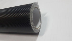 BUY 2 Rolls Get 1 FREE 3D Black Carbon Fibre Car Vinyl Wrap Film Air Release Bubble Free Decal Sticker Roll