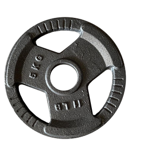 5kg Olympic Solid Cast Iron Hammertone Weight Plate 50mm Free Weights Disc Gym