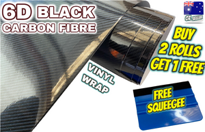 BUY 2 Rolls Get 1 FREE 6D GLOSS BLACK CARBON FIBRE Car Vinyl Wrap FilmAir Release Bubble Free Decal Sticker Roll For Full Car