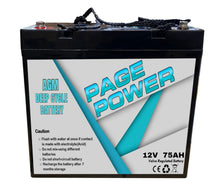 Load image into Gallery viewer, 75Ah AGM Deep Cycle Battery 12V SLA Fridge Solar Power Camping Marine Sealed