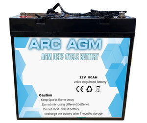 NEW 90AH AGM 12V Deep Cycle DRY BATTERY SEALED PORTABLE POWER DUAL FRIDGEBOATS