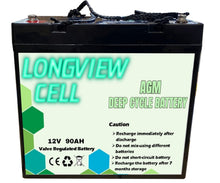 Load image into Gallery viewer, 90AH 12V Deep Cycle Battery SLA Sealed Power Camping Marine Boat AGM Solar
