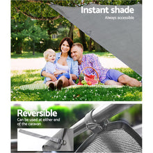 Load image into Gallery viewer, Grey Caravan Privacy Screen 1.95 x 2.2M End Wall Side Sun Shade Roll Out Awning