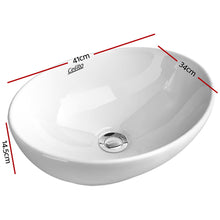 Load image into Gallery viewer, Cefito Ceramic Oval Sink Bowl - White