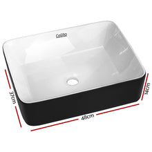 Load image into Gallery viewer, Cefito Ceramic Bathroom Basin Sink Vanity Above Counter Basins Bowl Black White