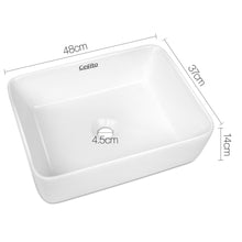 Load image into Gallery viewer, Cefito Ceramic Rectangle Sink Bowl - White