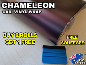 BUY 2 Rolls Get 1 FREE CHAMELEON PURPLE Car Vinyl Wrap Film Air Release Bubble Free Decal Sticker Roll For Full Car