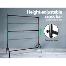 Load image into Gallery viewer, Set of 2 Clothes Racks Metal Garment Display Rolling Double Rails Hanger Airer Stand