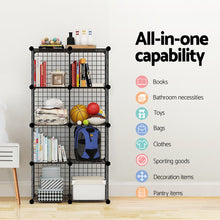 Load image into Gallery viewer, Wire Cube Storage Cabinet DIY 12 Cubes Display Shelves Bookcase Shelf Organiser
