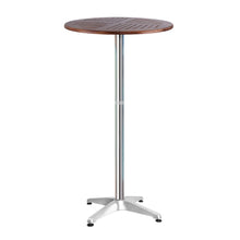 Load image into Gallery viewer, Outdoor Bar Table Furniture Wooden Cafe Table Aluminium Adjustable Round Gardeon