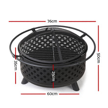 Load image into Gallery viewer, Fire Pit BBQ Grill Smoker Portable Outdoor Fireplace Patio Heater Pits 30&quot;