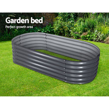 Load image into Gallery viewer, Greenfingers 160X80X42CM Galvanised Raised Garden Bed Steel Instant Planter