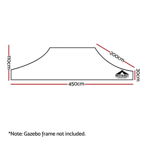 Instahut Gazebo 3x4.5m Pop Up Marquee Replacement Roof Outdoor Wedding Tent Navy