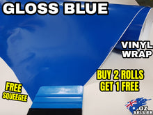 Load image into Gallery viewer, BUY 2 Rolls Get 1 FREE Gloss BLUE Car Vinyl Wrap Film Air Release Bubble Free Decal Sticker Roll For Full Car