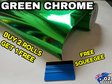 Load image into Gallery viewer, BUY 2 Rolls Get 1 FREE GREEN CHROME Car Vinyl Wrap FilmAir Release Bubble Free Decal Sticker Roll For Full Car