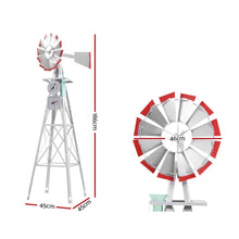 Load image into Gallery viewer, Garden Windmill 6FT 186cm Metal Ornaments Outdoor Decor Ornamental Wind Will
