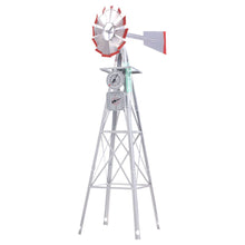 Load image into Gallery viewer, Garden Windmill 8FT 245cm Metal Ornaments Outdoor Decor Ornamental Wind Will