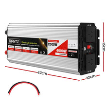 Load image into Gallery viewer, Giantz Power Inverter 2000W or 4000W Pure Sine Wave 12V-240V Camping Boat Caravan