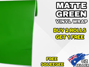BUY 2 Rolls Get 1 FREE Matte Green Car Vinyl Wrap Film Air Release Bubble Free Decal Sticker Roll For Full Car