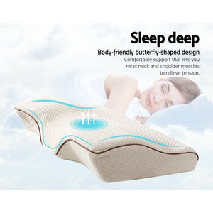 Giselle Memory Foam Pillow Neck Pillows Contour Rebound Pain Relief Support