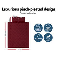 Load image into Gallery viewer, Giselle Luxury Classic Bed Duvet Doona Quilt Cover Set Hotel King Burgundy Red