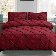 Load image into Gallery viewer, Giselle Luxury Classic Bed Duvet Doona Quilt Cover Set Hotel King Burgundy Red