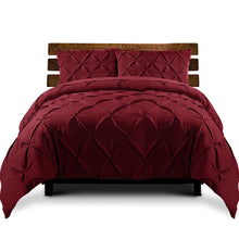 Load image into Gallery viewer, Giselle Luxury Classic Bed Duvet Doona Quilt Cover Set Hotel Super King Burgundy Red