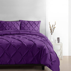 Giselle Luxury Classic Bed Duvet Doona Quilt Cover Set Hotel Queen Purple