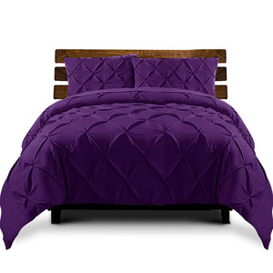Giselle Luxury Classic Bed Duvet Doona Quilt Cover Set Hotel Super King Purple