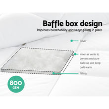 Load image into Gallery viewer, Giselle Bedding King Size 800GSM Microfibre Bamboo Microfiber Quilt