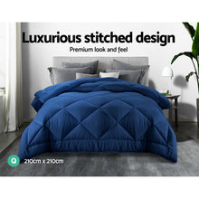 Load image into Gallery viewer, Giselle Bamboo Microfibre Microfiber Quilt Queen 700GSM Doona All Season Blue