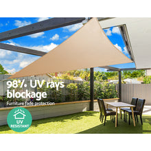 Load image into Gallery viewer, Instahut Sun Shade Sail Canopy Triangle 280gsm 5x5x5m