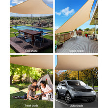 Load image into Gallery viewer, Instahut Shade Sail Cloth Shadecloth Rectangle Heavy Duty Sand Sun Canopy 3x4m