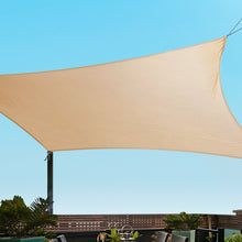 Load image into Gallery viewer, Instahut Shade Sail Cloth Rectangle Shadesail Heavy Duty Sand Sun Canopy 3x5m