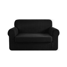Load image into Gallery viewer, Artiss 2-piece Sofa Cover Elastic Stretch Couch Covers Protector 2 Steater Black