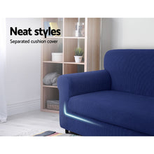 Load image into Gallery viewer, Artiss 2-piece Sofa Cover Elastic Stretch Couch Covers Protector 2 Steater Navy