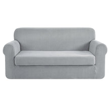 Load image into Gallery viewer, Artiss 2-piece Sofa Cover Elastic Stretch Couch Covers Protector 3 Steater Grey