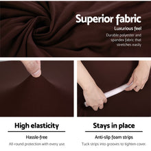 Load image into Gallery viewer, Artiss Sofa Cover Elastic Stretchable Couch Covers Coffee 1 Seater